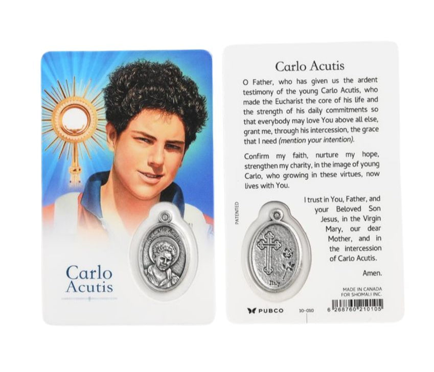 Prayer Card and Medal - Carlo Acutis
