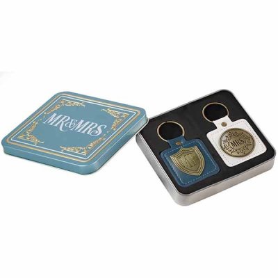 Mr./Mrs., Lux Leather Keyrings, Set of 2