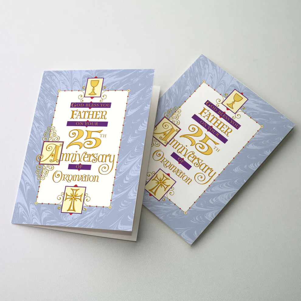 God Bless You, Father, on Your 25th Anniversary Ordination Card