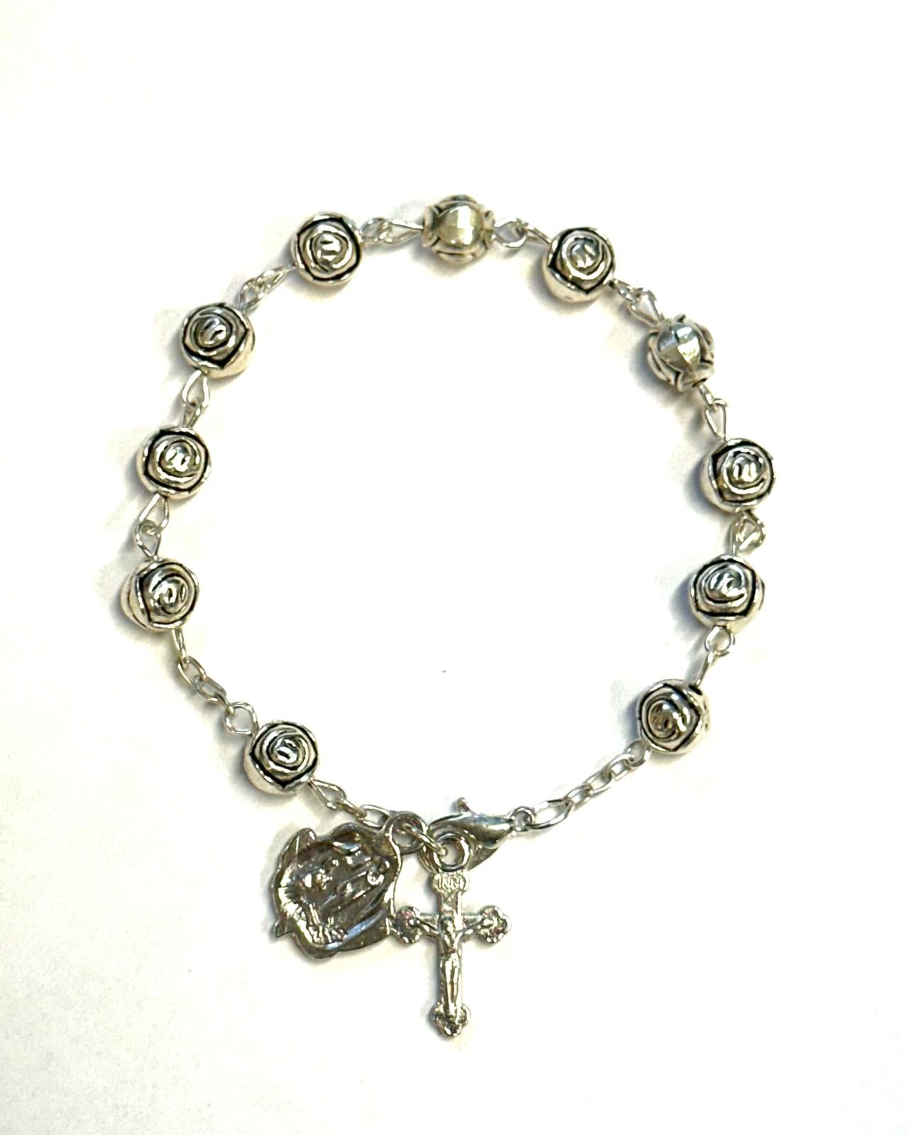 Rosebud Decade Rosary Bracelet