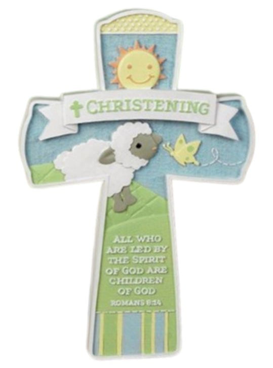 Baptism Cross with Lamb