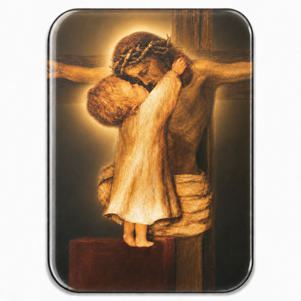 Consoling Heart of Jesus Plaque – 6.75" (Glossy Finish)