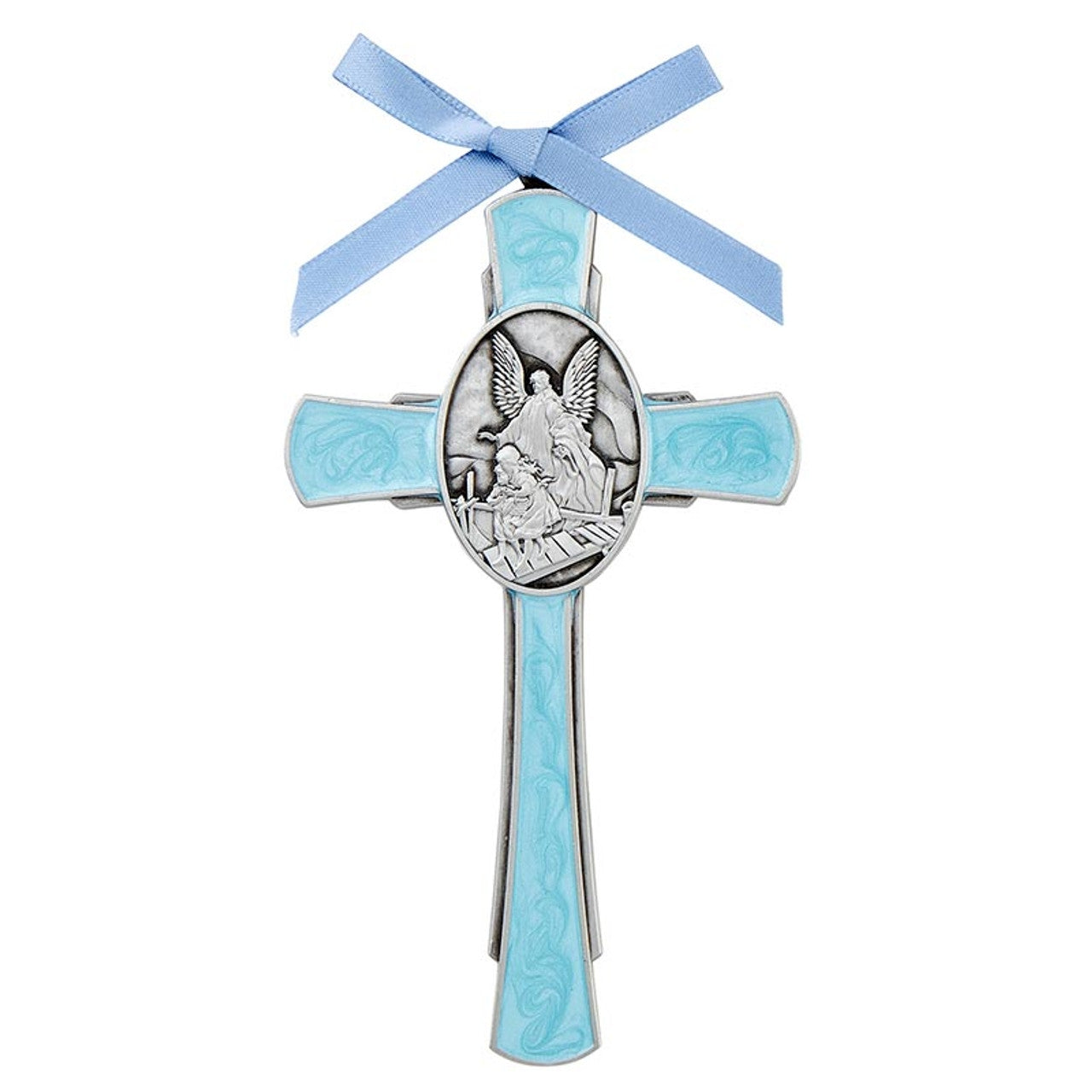 Guardian Angel Baby Cross - Blue