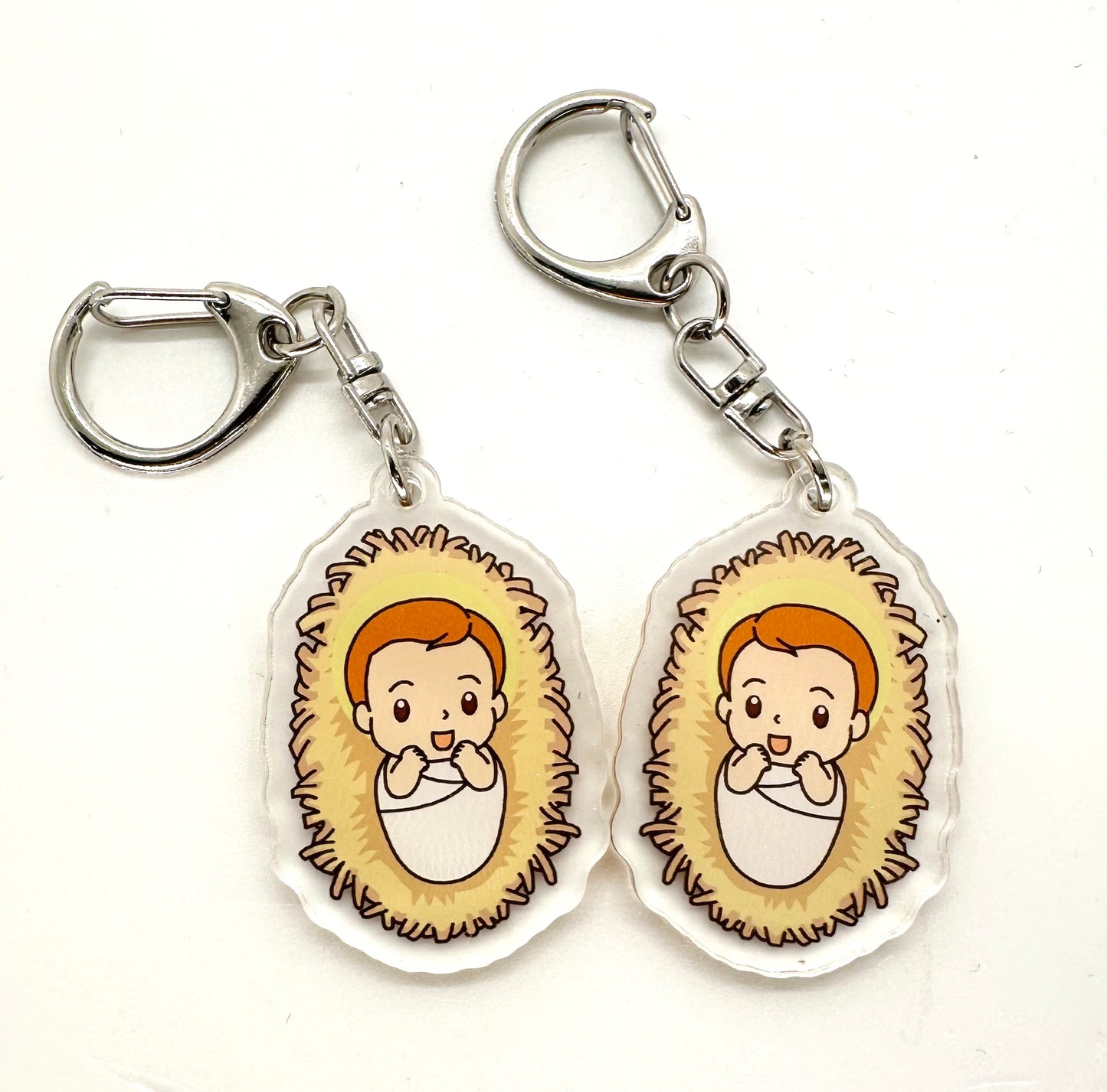 Keychain - Baby Jesus in a Manger
