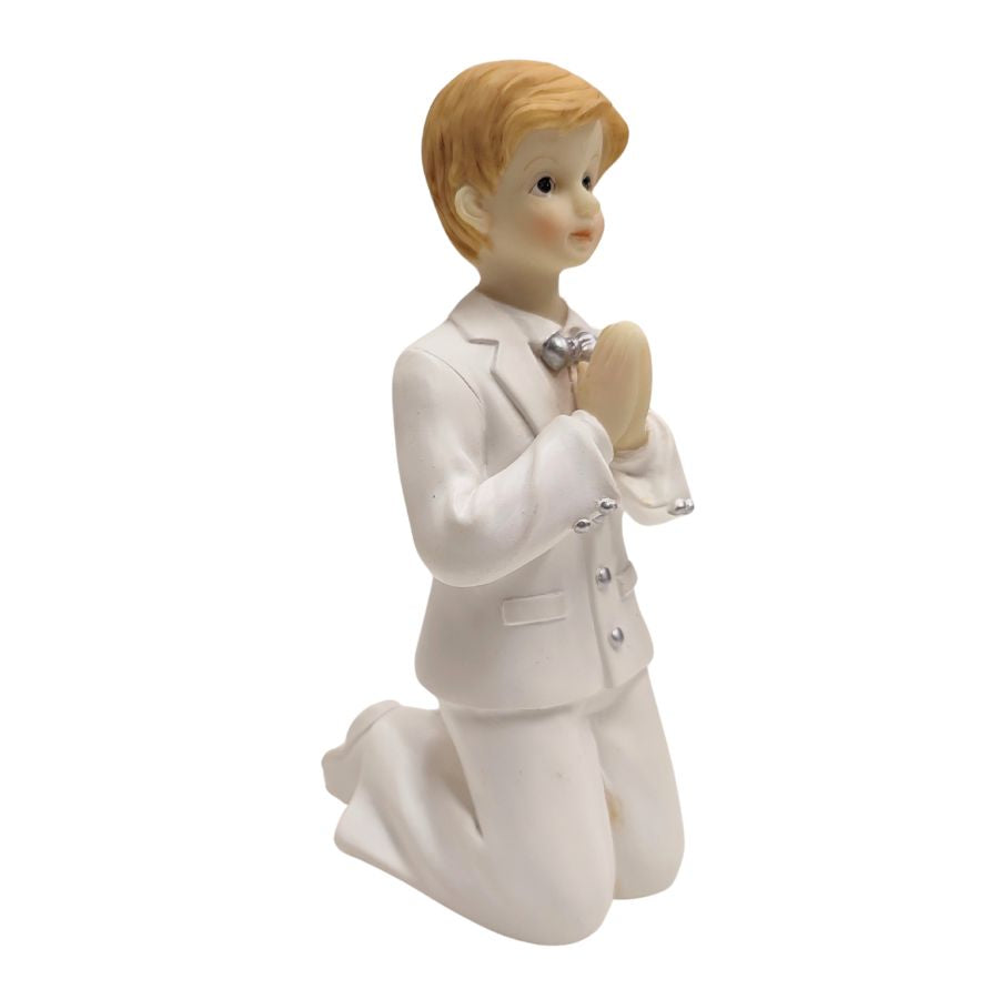 First Communion Kneeling Boy Figurine, 6.25"