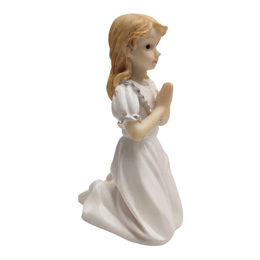 First Communion Kneeling Girl Figurine, 6.25"