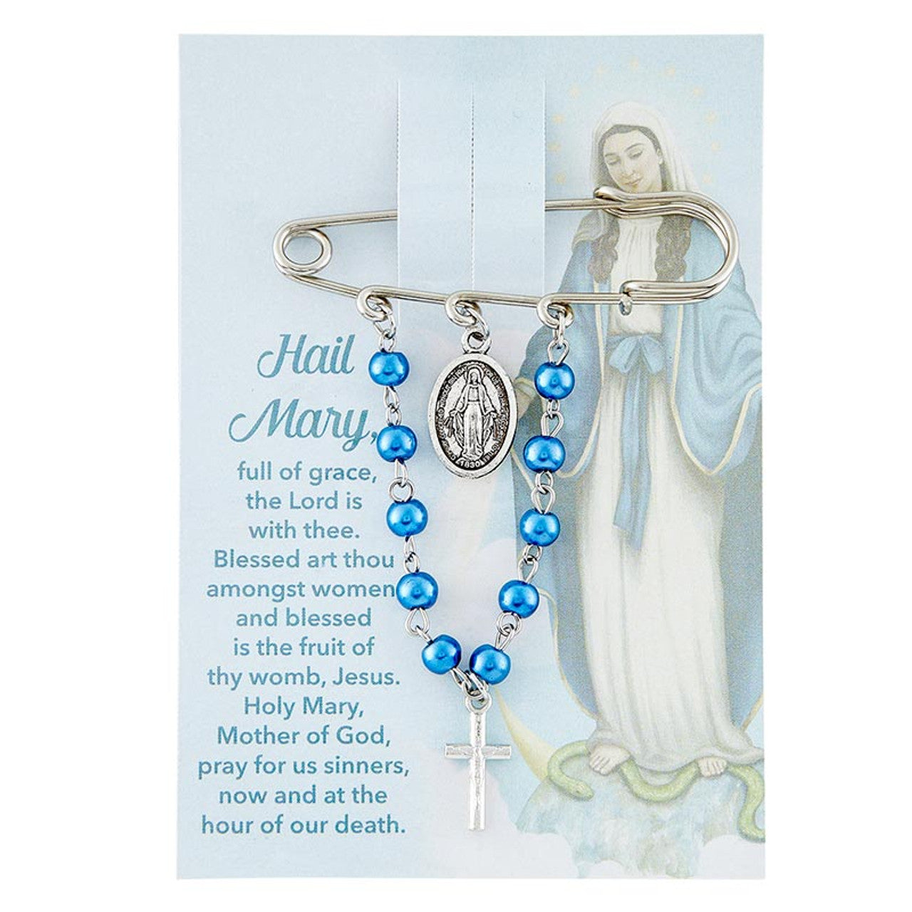 Miraculous One Decade Rosary Baby Brooch