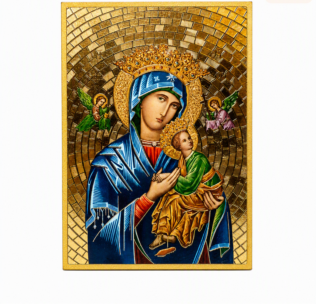 Woodcut Plaque - Our Lady of Perpetual Help