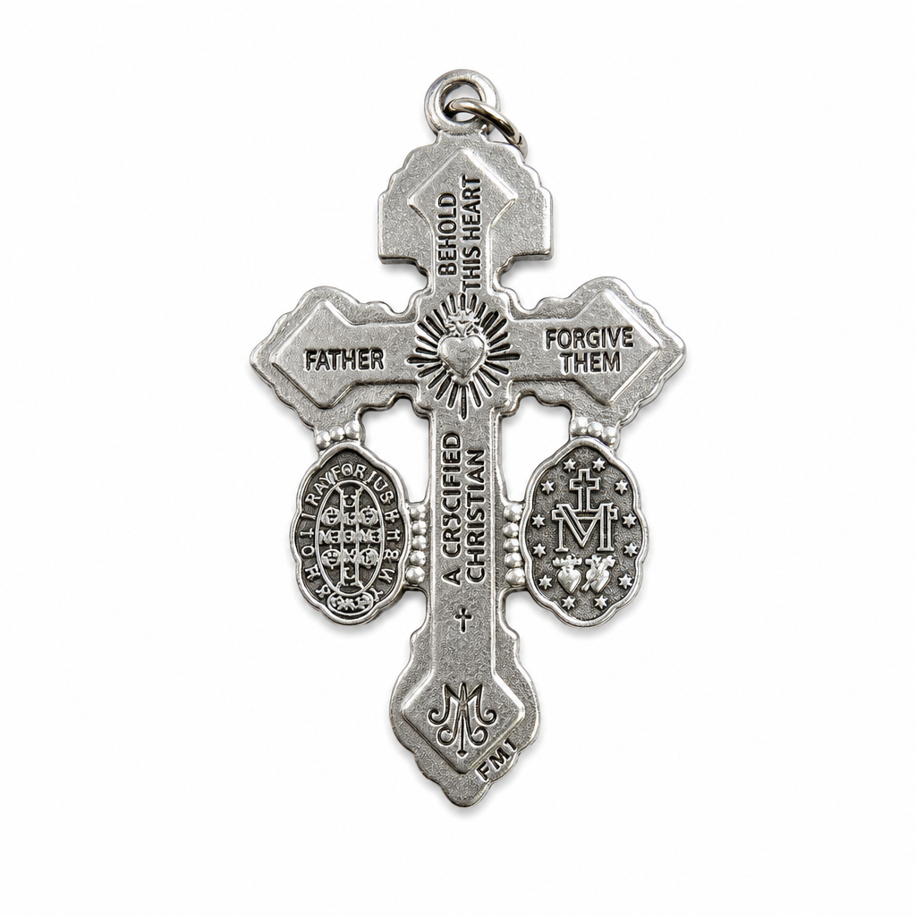 Pardon Crucifix – Oxidized Metal Finish (2") - Made in Italy