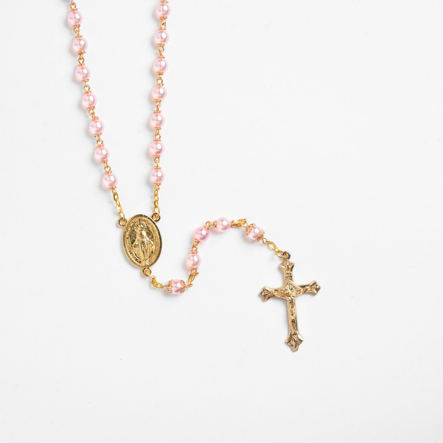 Our Lady of Grace Rosary – Rose Pearl (Made in Czech)