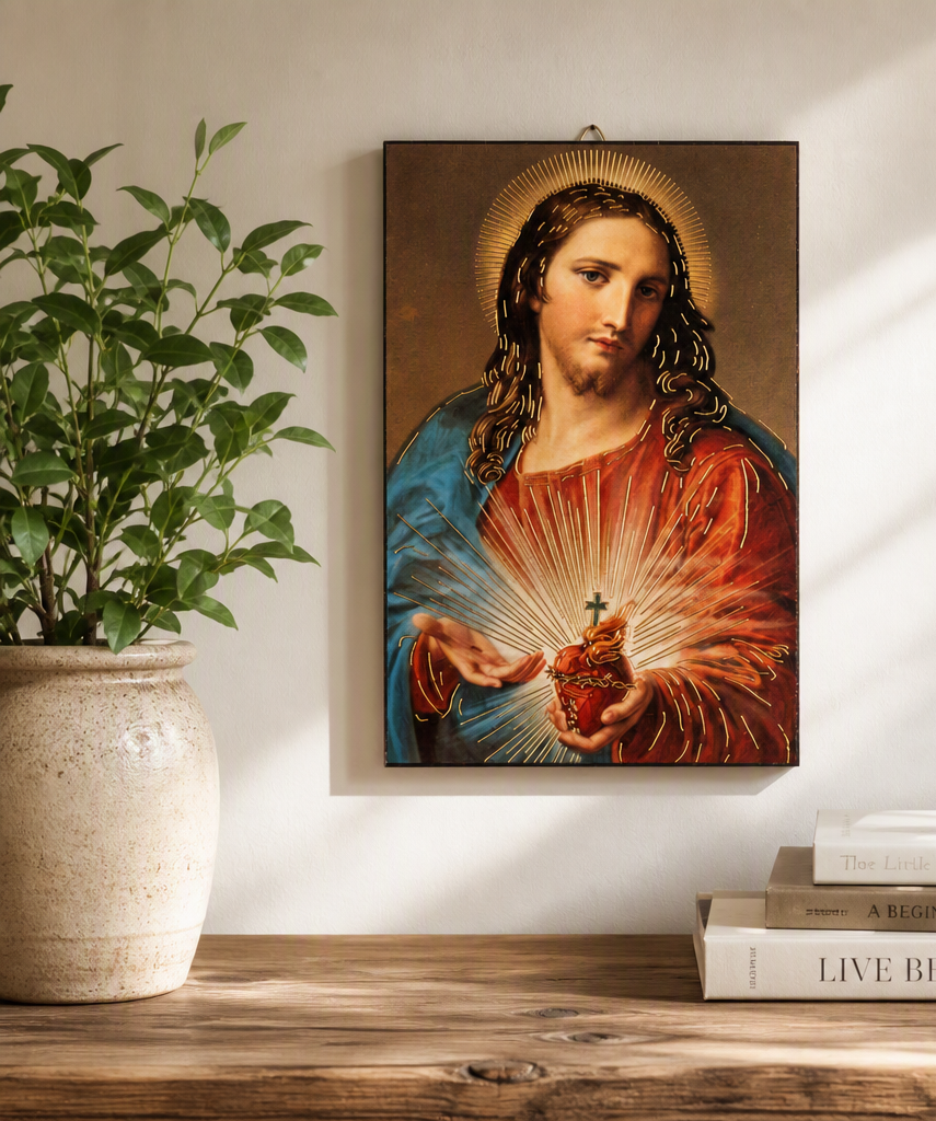 Sacred Heart of Jesus Wall Plaque – 4″ × 6″