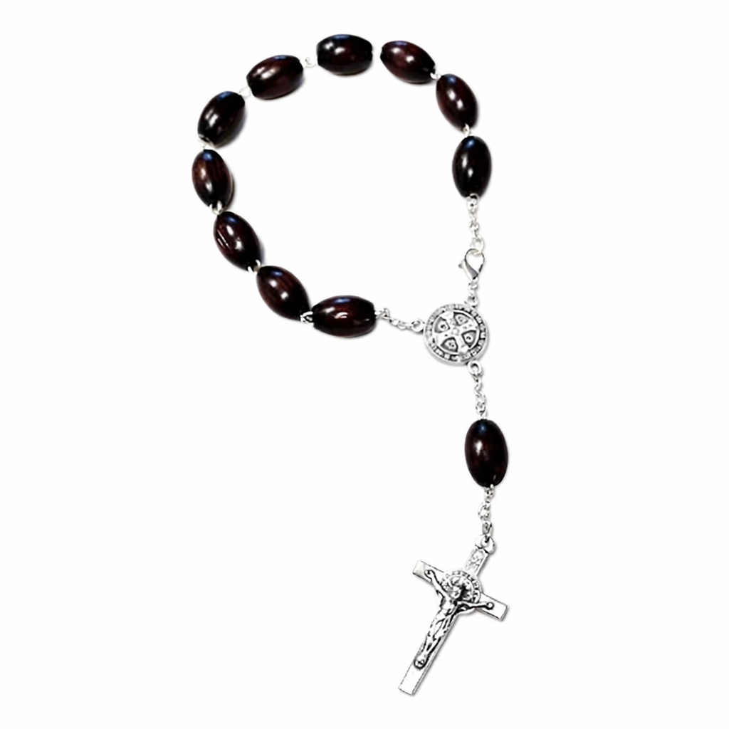 Auto Rosary: St Benedict Decade Rosary Black (Italy)