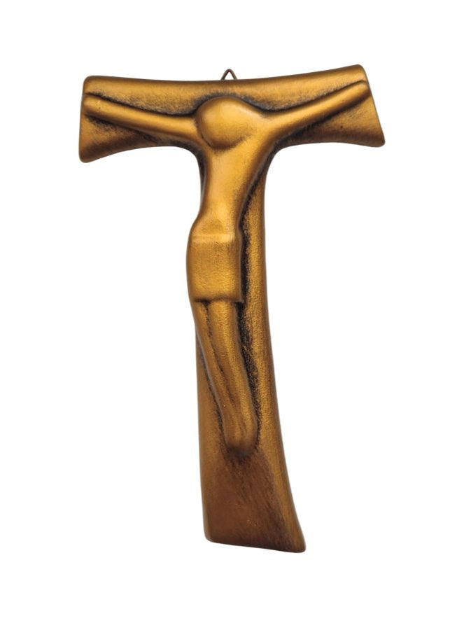 Tau Crucifix, 5.5" (Brown)