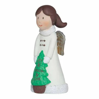 Christmas Joy and Peace Angel Figurine, 3.5"