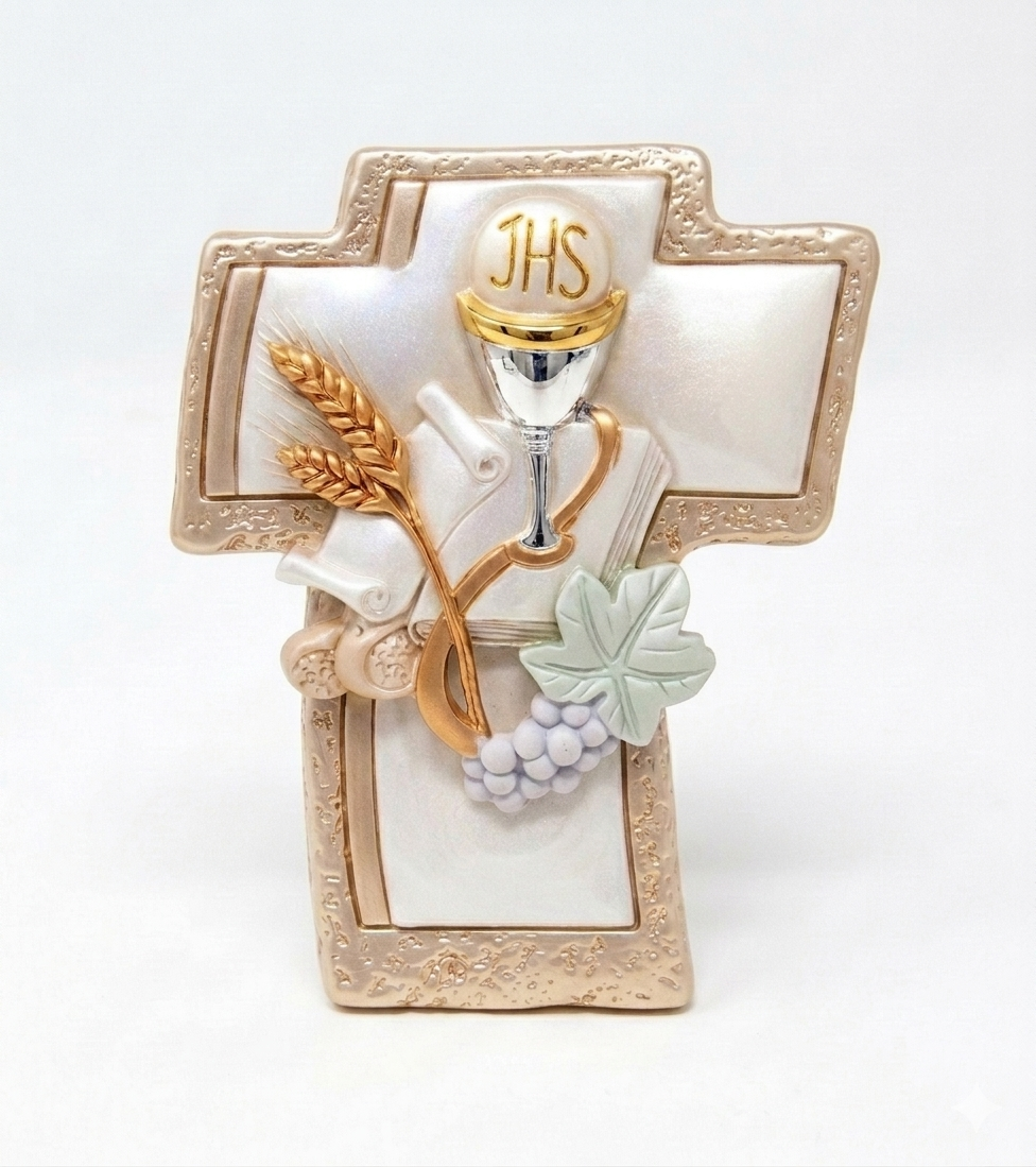 "The Bread of Life" First Holy Communion Standing Cross