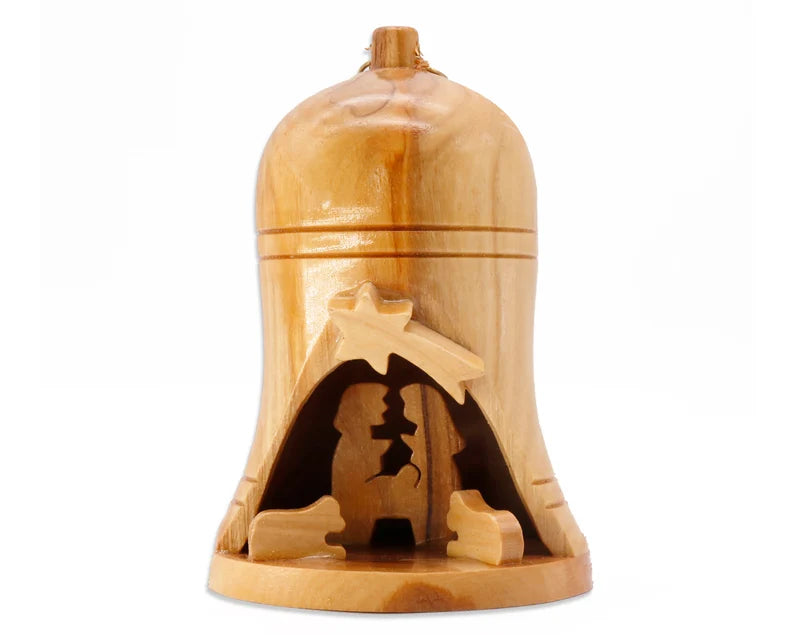 Olivewood Nativity Bell, 2.5"