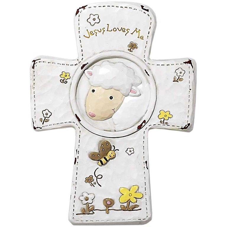 Jesus Loves Me Desktop Cross, 6.5"