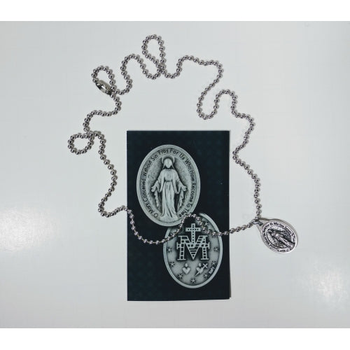 Miraculous Medal (Italy) with Card/20" Chain