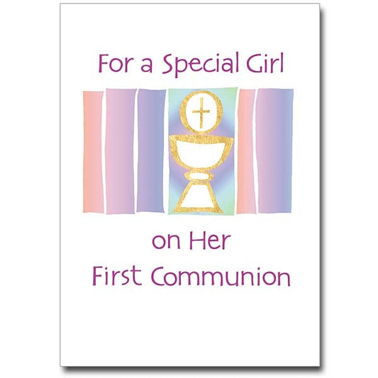 First Communion for a Special Girl Card