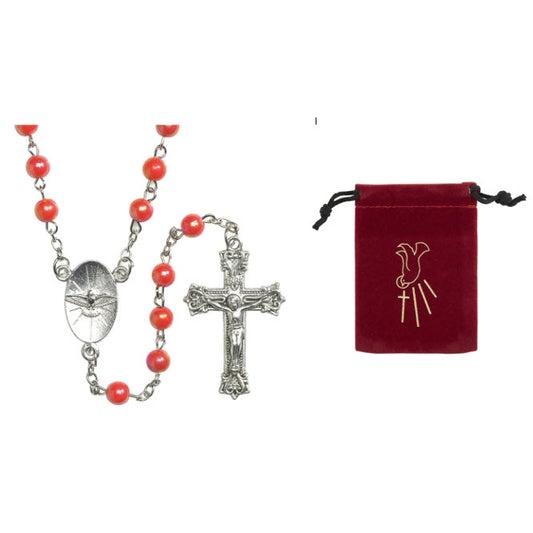 Confirmation Rosary with Holy Spirit Pouch