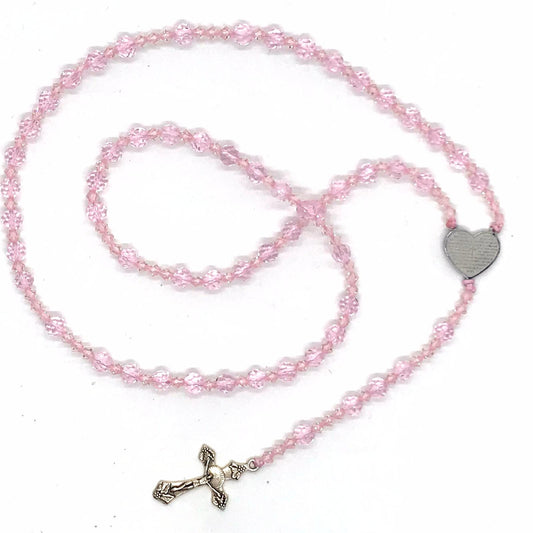 Crystal Rosary - Baby Pink