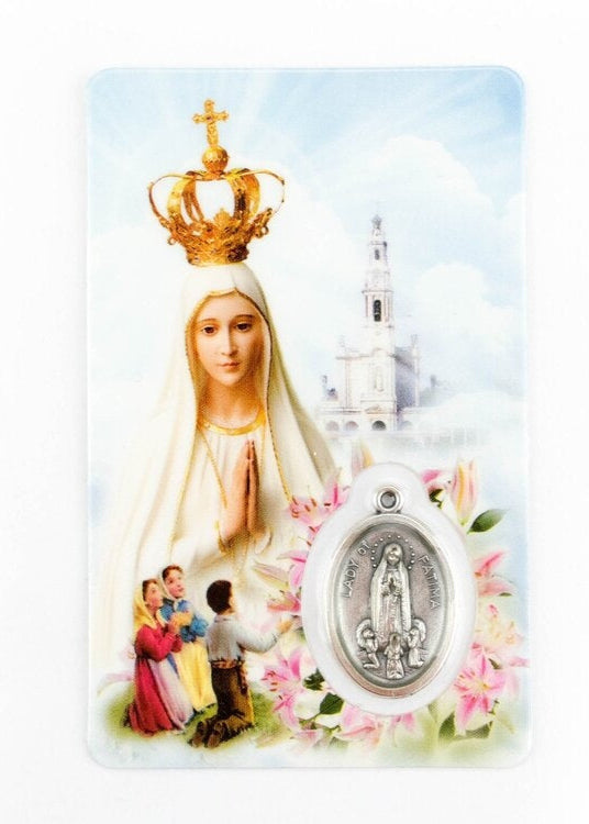 Prayer Card and Medal - Our Lady of Fatima