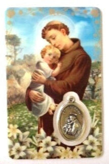 Prayer Card and Medal - St. Anthony