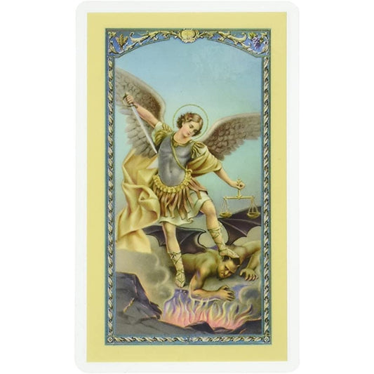 Saint Michael Laminated Prayer Card