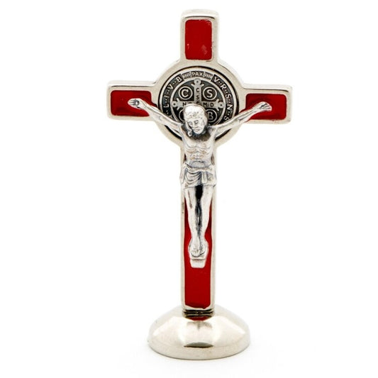 St. Benedict Standing Crucifix (Red) 3"