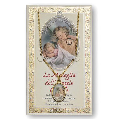 Medal Necklace B - Guardian Angel Medal (Italy)