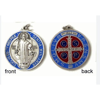 St Benedict Medal Color, 1" - (Made in Italy)
