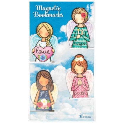 Magnetic Bookmark - Faith, Hope, Love, Joy Angels 4/pack