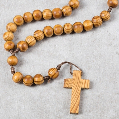 Holy Land Olivewood Rosary, 6mm beads