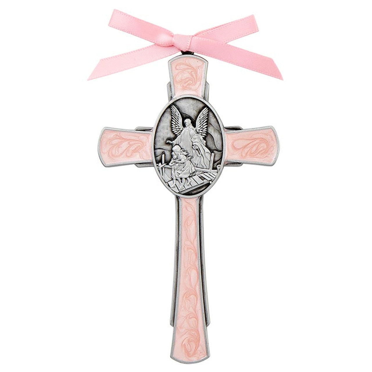 Guardian Angel Baby Cross - Pink