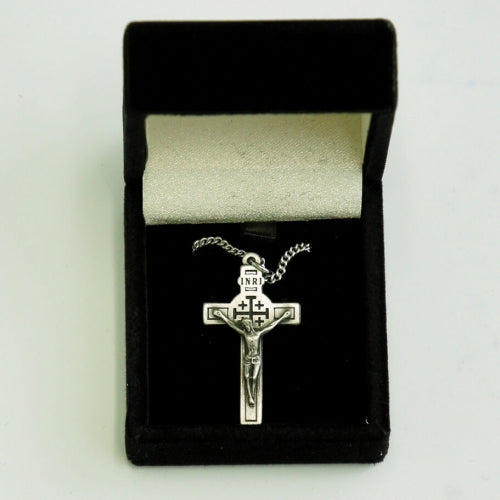 Crucifix with Holy Land Relic with Chain