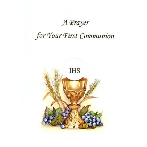 Prayer for Your First Communion Card