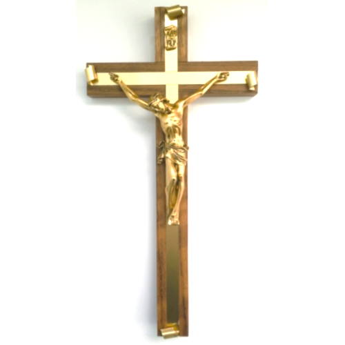 Crucifix 10" with Gold Corpus (Italy)