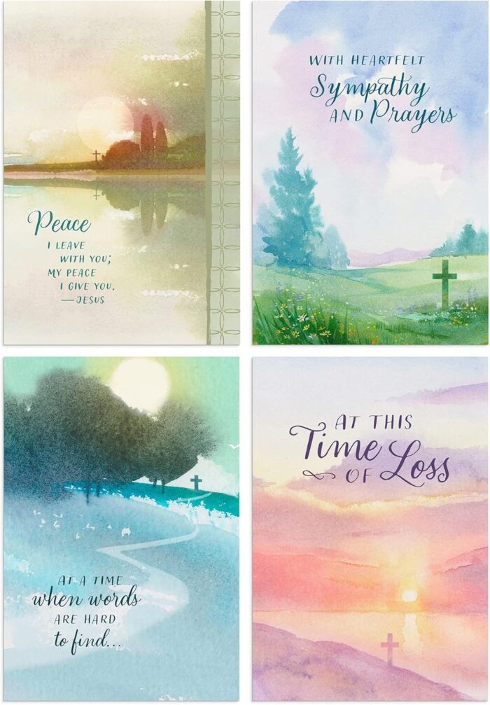 Sympathy Card: Watercolor Crosses