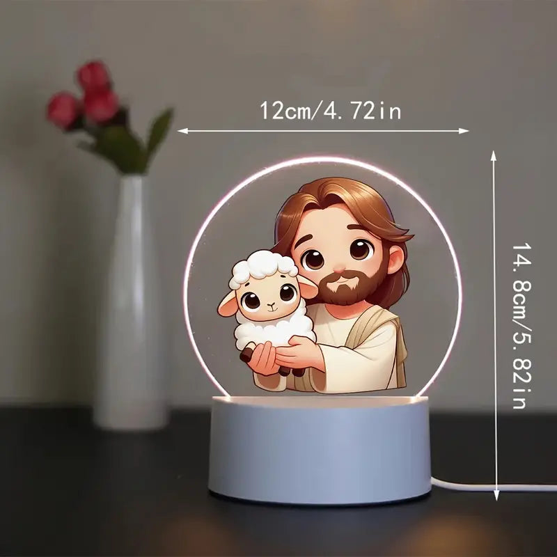 LED Night Light: Jesus and Lamb (B)