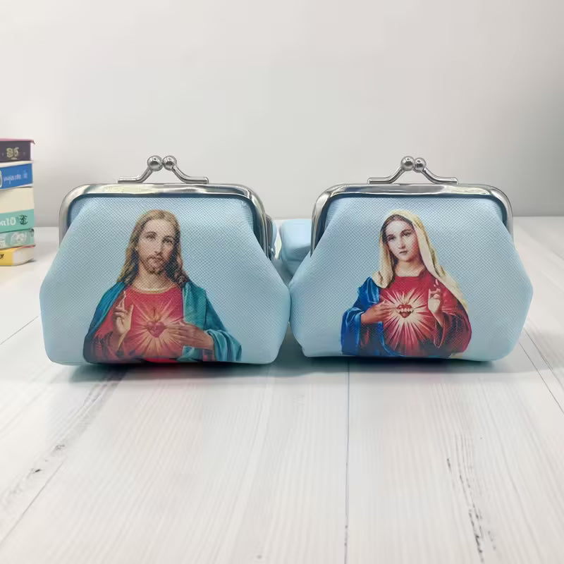 Sacred Hearts Rosary Pouch