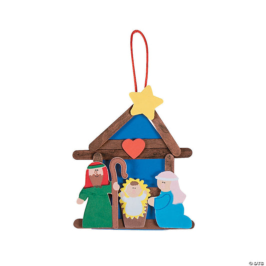 Nativity Craft Stick Christmas Ornament Craft Kit