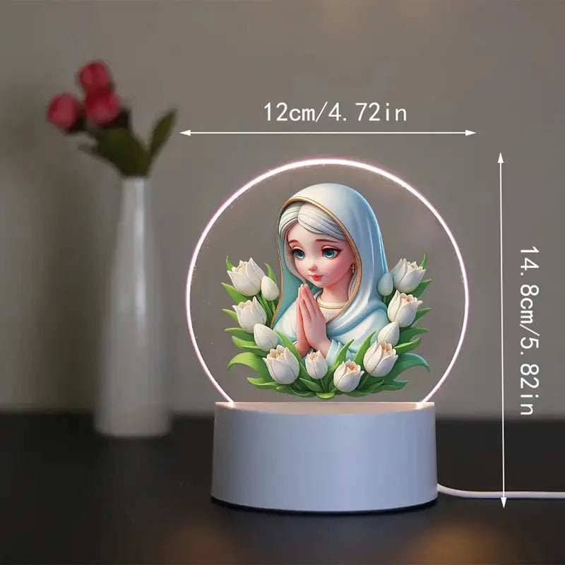 LED Night Light: Praying Madonna