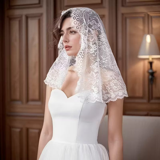 Liturgical Chapel Veil - White