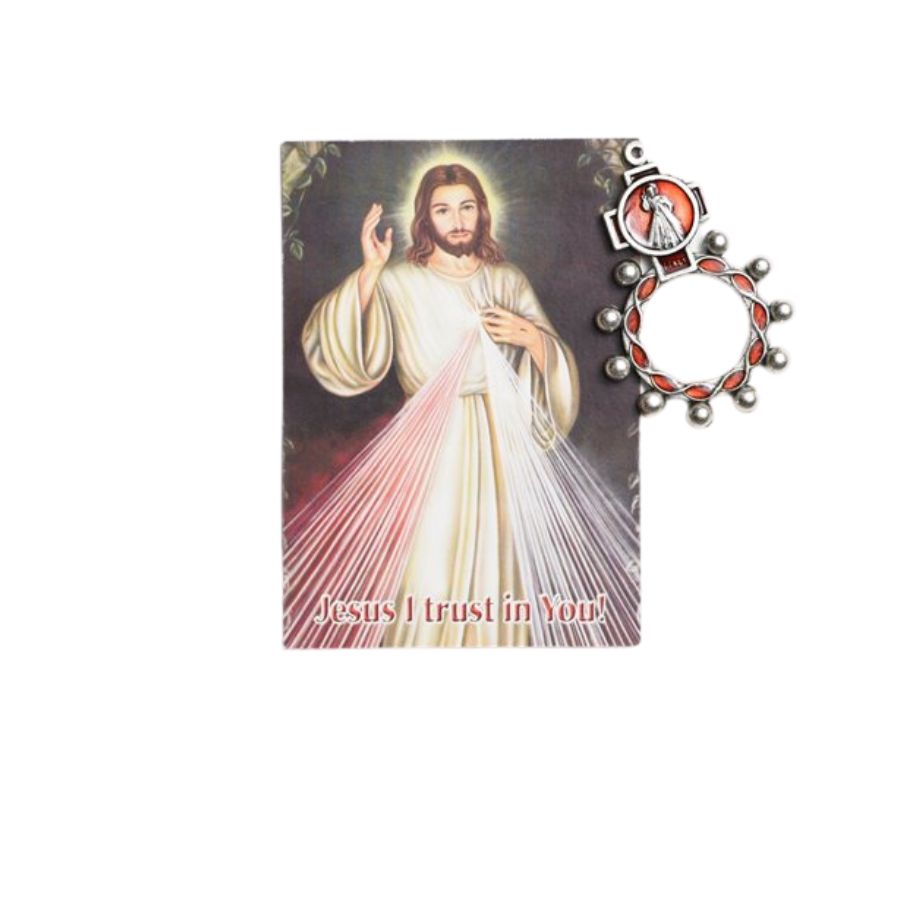 Divine Mercy Rosary Ring (Made in Italy)