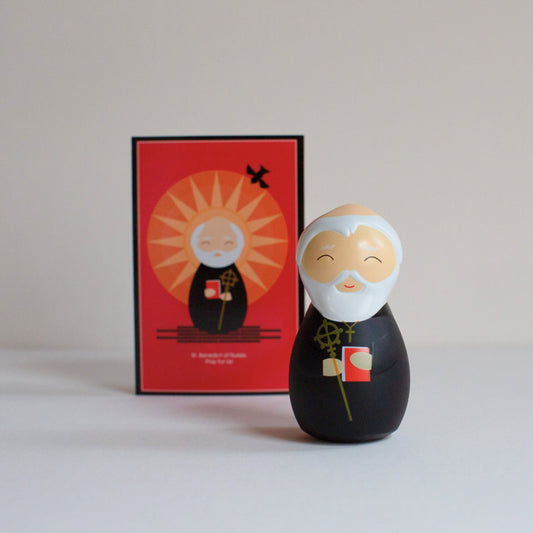 Shining Light Doll - Saint Benedict Classic Doll, 3.5"