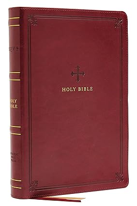 NRSV Catholic Bible, Thinline Edition, Crimson Leathersoft