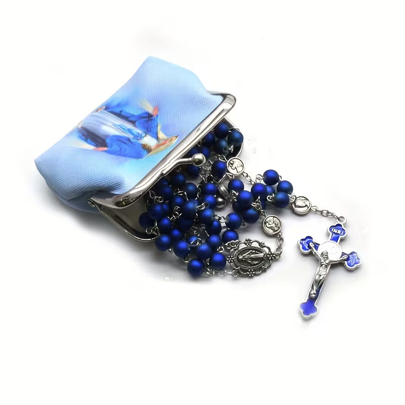 Our Lady of Grace Imitation Leather Rosary Pouch