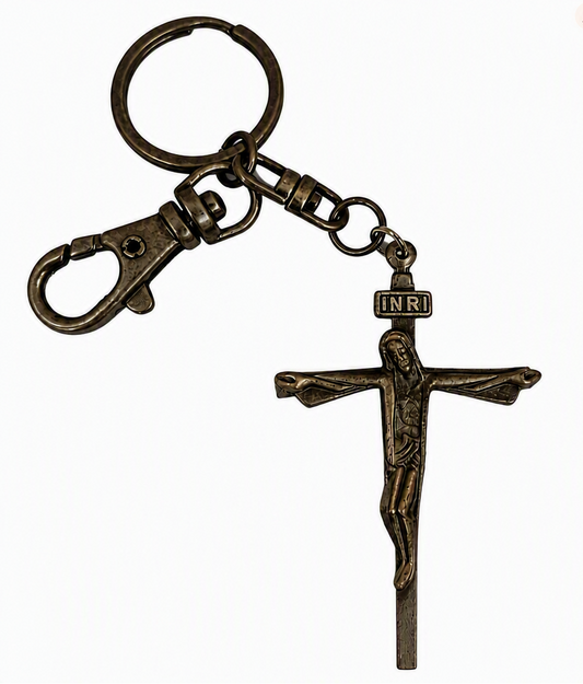 Metal Crucifix Keychain
