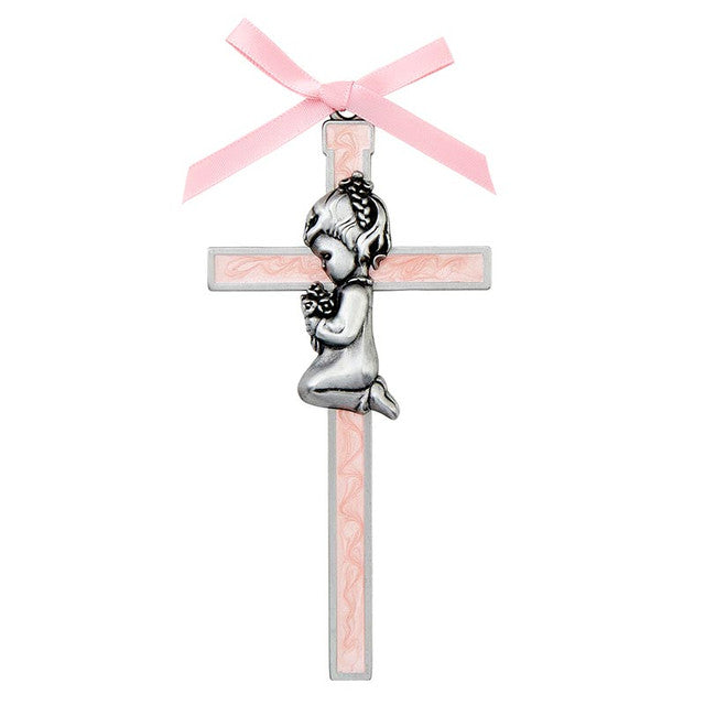 Crib Cross Pink, 5" - Girl