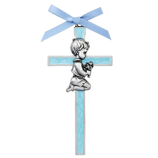 Crib Cross Blue, 5" - Boy